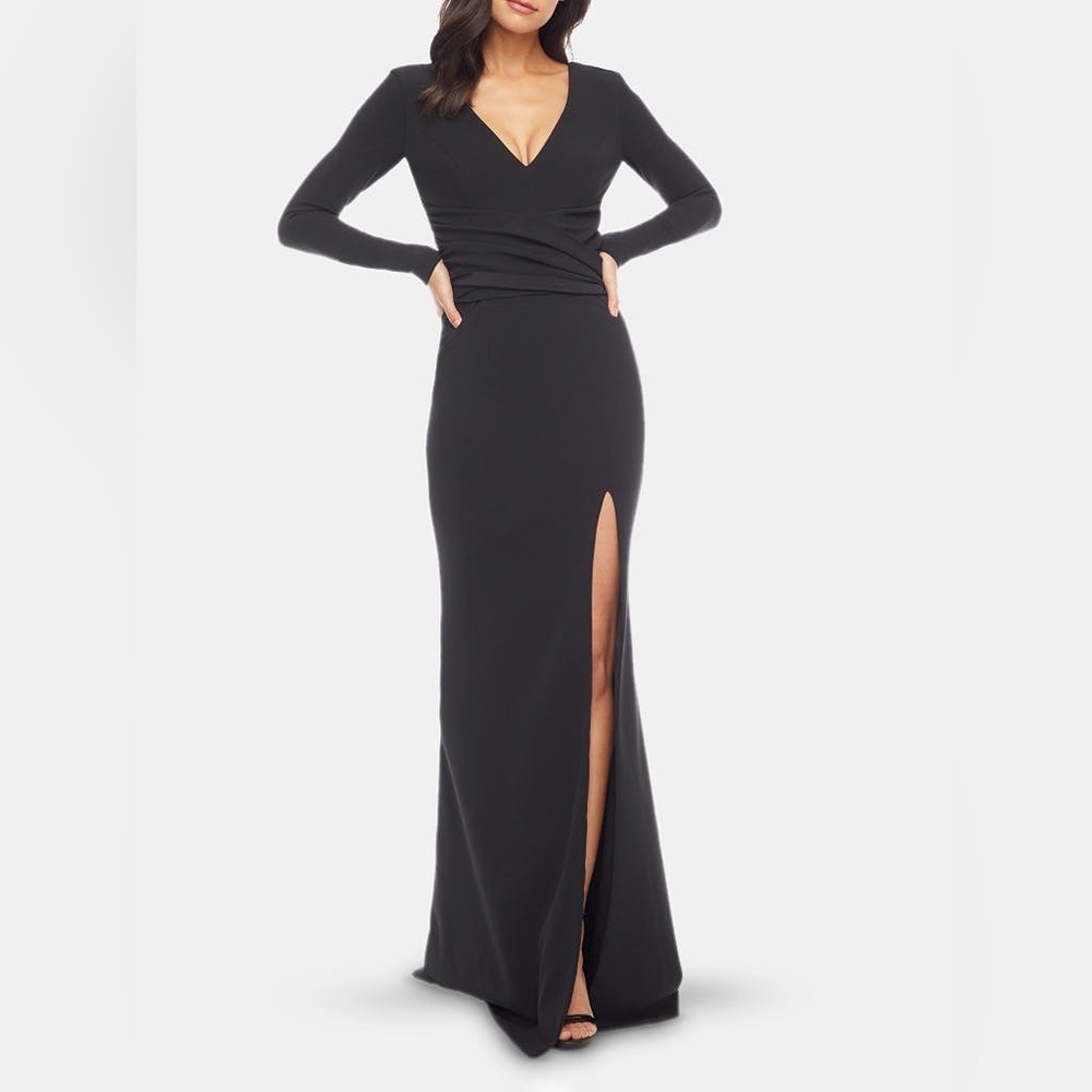 DRESS The Population Long Sleeve Black Maxi Dress NWOT Sz Small Carmen Dress